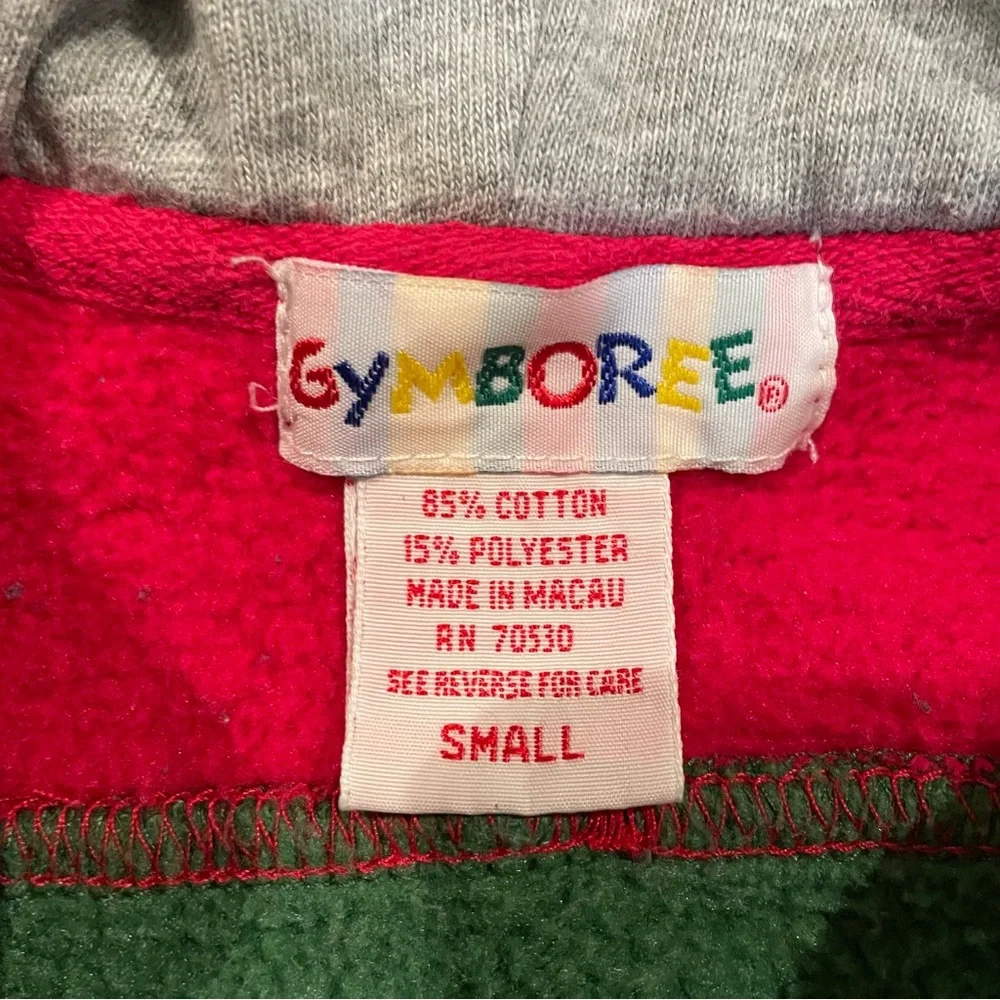 Vintage Gymboree 90s Colorblock Sporty 1/4 Zip Hoodie - Small 18M 2T